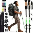 thumbnail image 1 of TrailBuddy Lightweight Aluminum Trekking, Hiking Poles, Walking Sticks - Adjustable 24.5 to 54 in. (Spring Green), 1 of 8