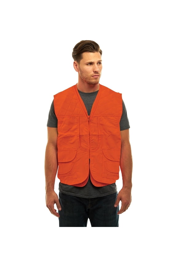 Adult Men's Blaze Orange Front Loader Safety Vest, XL