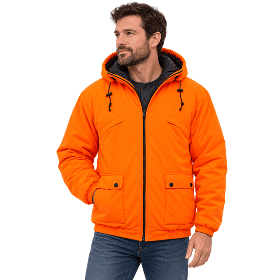 TrailCrest Adult Men’s Insulated & Waterproof Blaze Orange Tanker Jacket, 2X, Orange