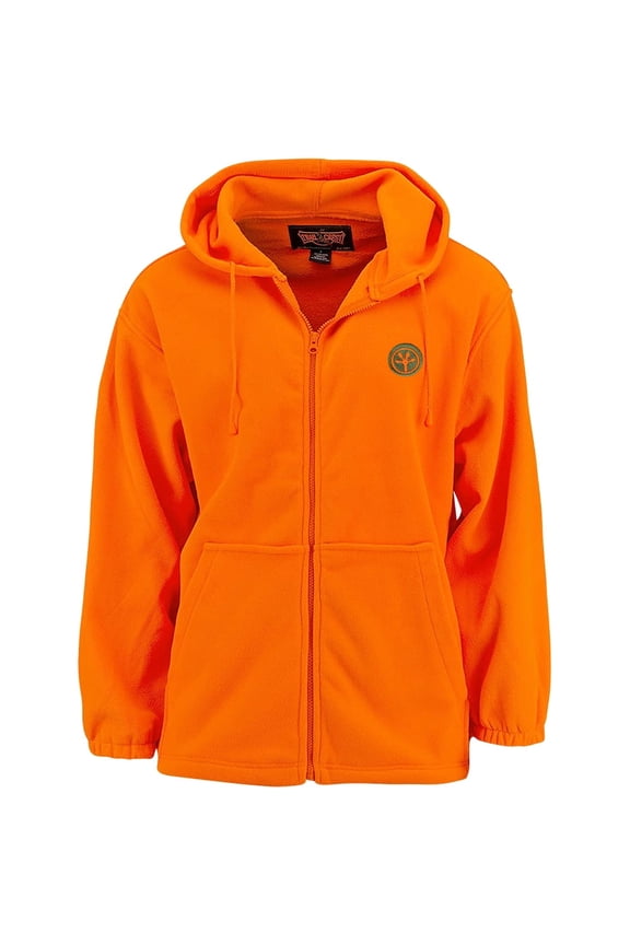 Adult Mens Chambliss Full Zip Safety Blaze Orange Hoodie Sweatshirt Jacket, Large