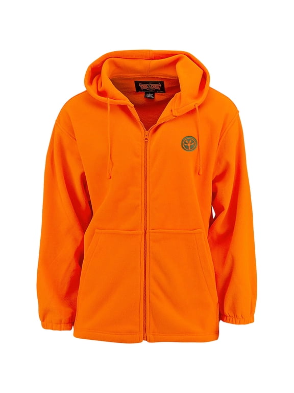 Adult Mens Chambliss Full Zip Safety Blaze Orange Hoodie Sweatshirt Jacket, XL