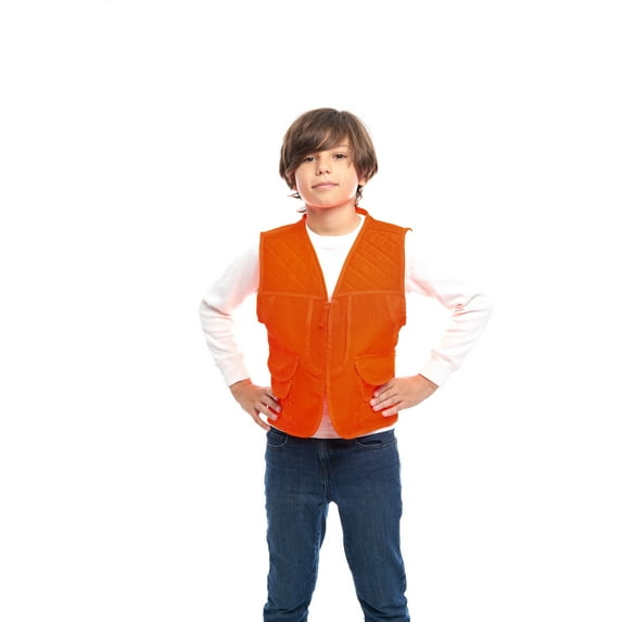TrailCrest Boys Orange Safety Front Loader Vest High Visibility, XL