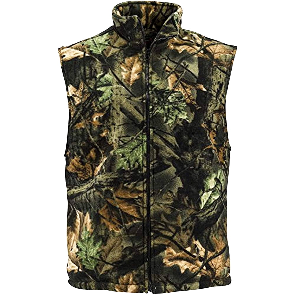 TrailCrest Chambliss Camo Full Zip Fleece Hunting Vest, Medium