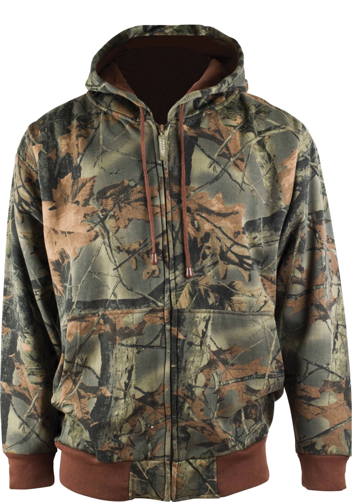 TrailCrest Men’s Full Zip Up Camo Hoodie Sweatshirt Casual Fashion Sweater Hooded Jacket, XL
