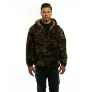 TrailCrest Men's Sherpa Lined Camo Hooded Jacket, Large