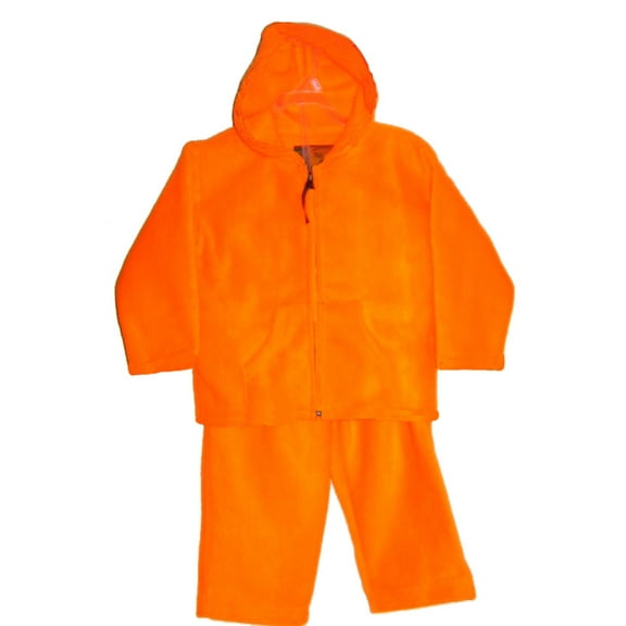 TrailCrest Toddler Boys Orange Hoodie Fleece Jacket & Long Pants Set, 5T