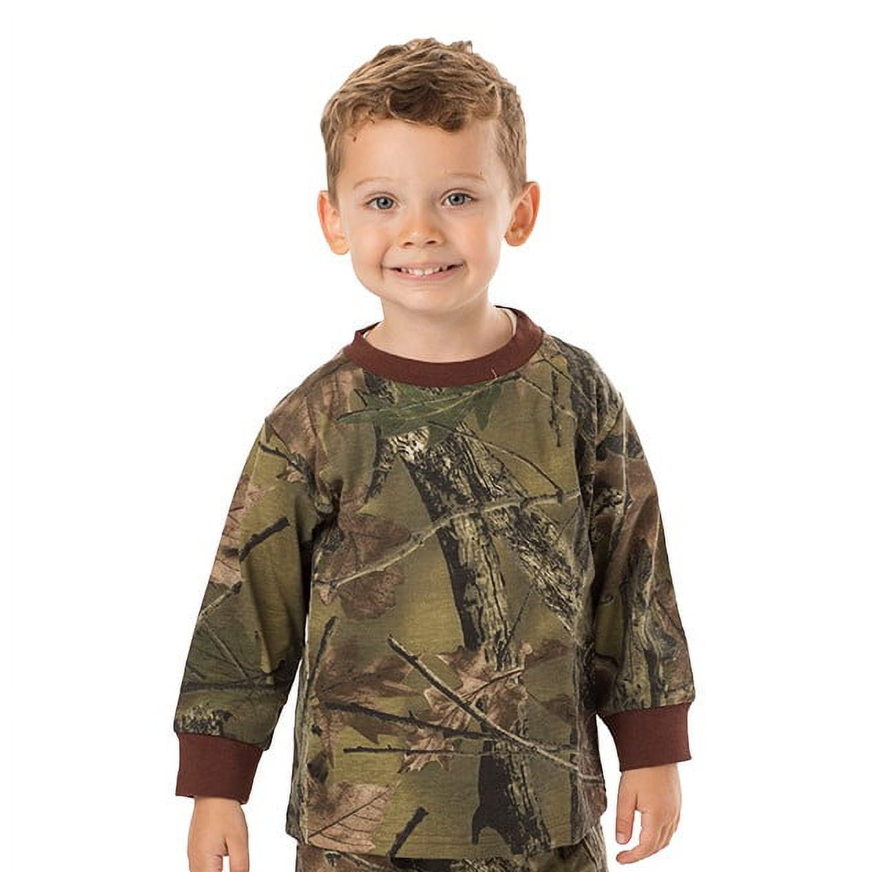 Enfants Chéris Kids Camouflage T-Shirt – Boys' Short Sleeve Military Style Tee, Comfortable Cotton Blend, Sizes 2T-7T - View #2