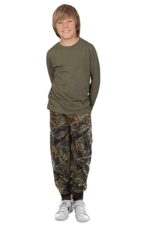 by Treel Boys Camo Pull On Jogger Sweatpants, Size 18-20(XL), Camouflage (New 2024 Specs)