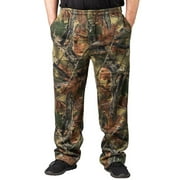 TrailCrest by Treel Men's Open Bottom Cotton Blend Camouflage Sweatpants, Medium