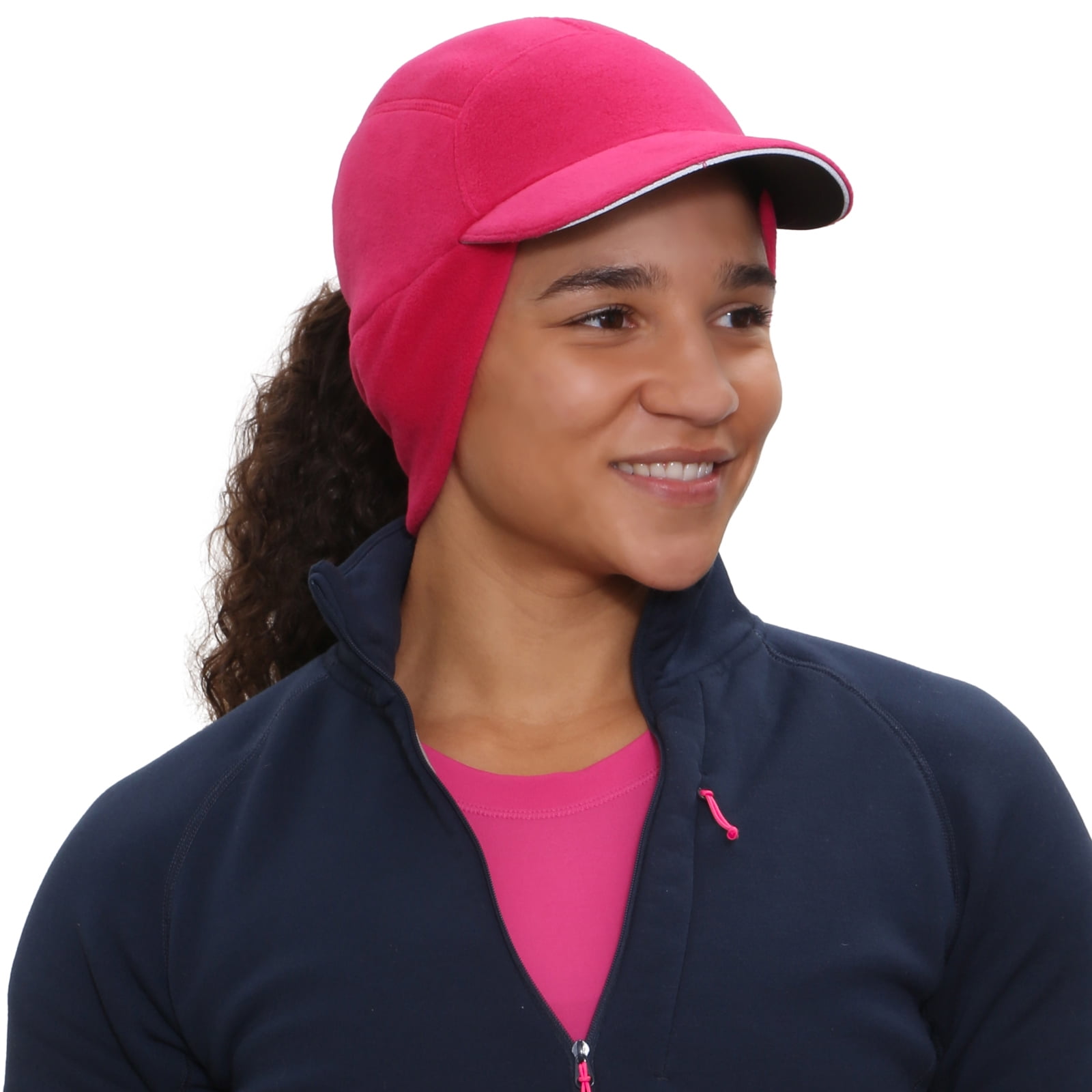 Fleece hat with ponytail hole new arrivals