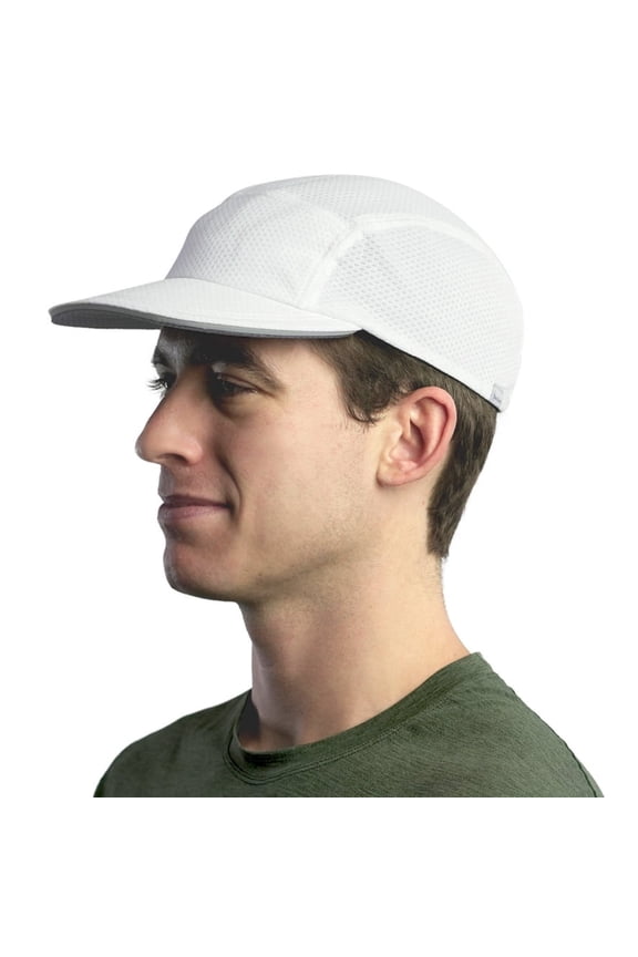 Men's 5 Panel Hat - Summer caps for running, hiking, golf - White