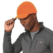 TrailHeads Mens Fleece Ball Cap with Drop Down Ear Warmer | The Trailblazer Adventure Hat - hunter orange