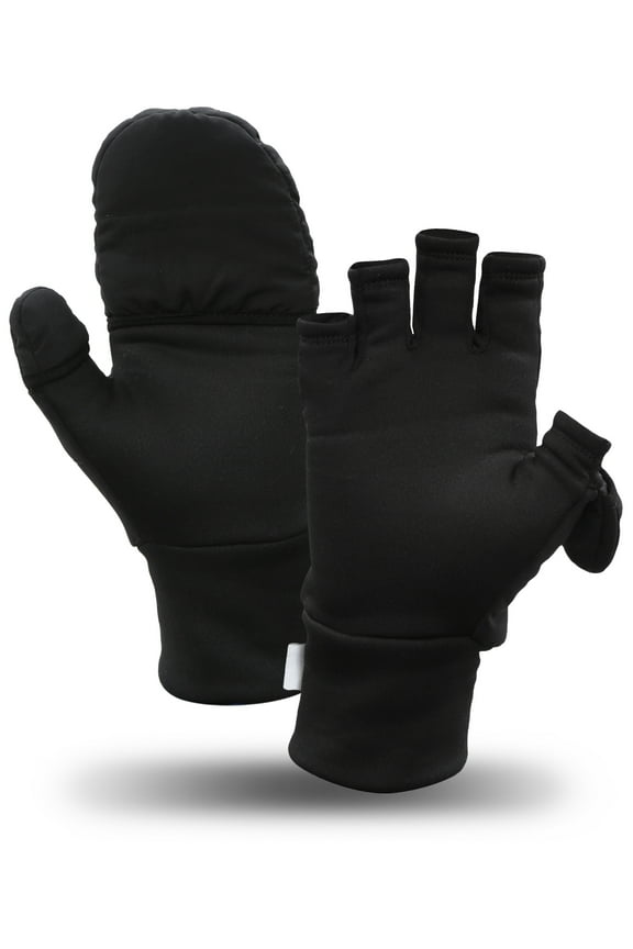 Men’s Insulated Convertible Mittens - Winter Running Mittens - medium/large