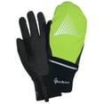 thumbnail image 1 of TrailHeads Men's Touchscreen Gloves with Reflective Waterproof Mitten Shell - Convertible Running gloves - hi-vis (small/medium), 1 of 6