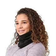 TrailHeads Micro Fleece Neck Warmer | Winter Neck Gaiter | Contoured Tube Scarf For Women and Men - black