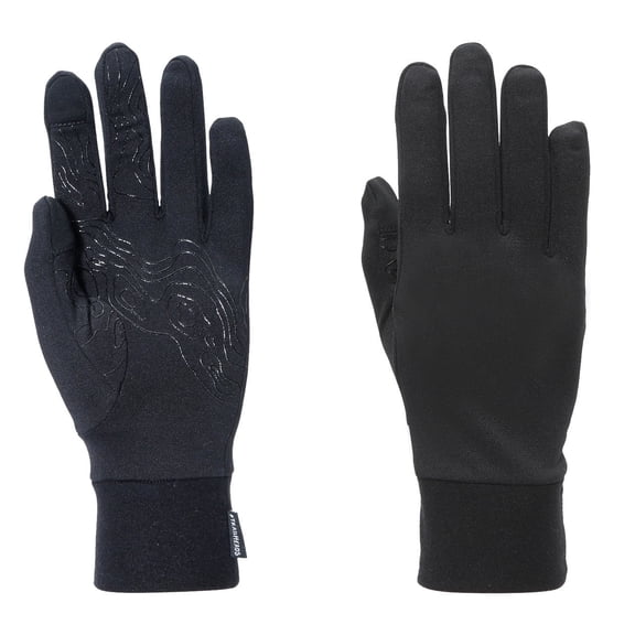 TrailHeads Running Gloves for Women – Lightweight, Moisture Wicking & Touchscreen with Anti-Slip Grip - Black - Medium