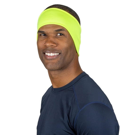 TrailHeads Tempo Running Headband | Ear Protection | Moisture Wicking Headband - hi vis