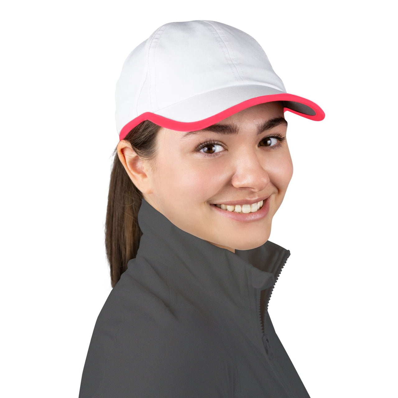 TrailHeads Women's Running Hat with UV Protection | UPF 50 Hats | Summer  Hats for Women | Outdoor Hats - white/bright coral