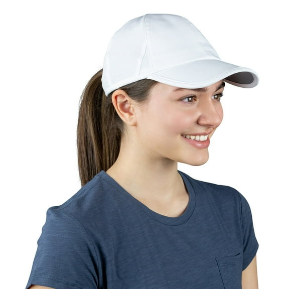 TrailHeads Women's Running Hat with UV Protection | UPF 50 Hats | Summer Hats for Women | Outdoor Hats - white