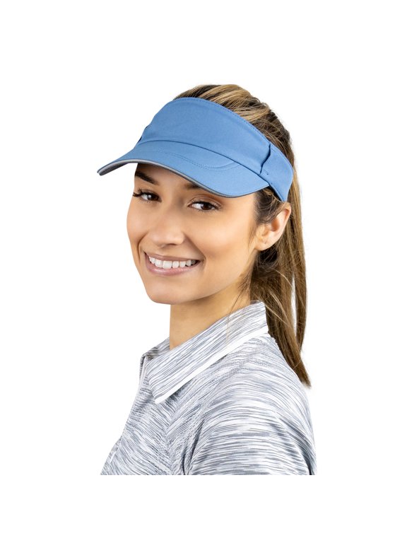 Womens Sun Visor Hat for Running, Golf and Tennis - Recycled - dusk blue