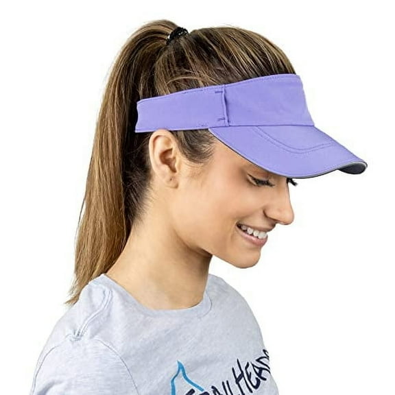 TrailHeads Womens Sun Visor Hat for Running, Golf and Tennis - Recycled - lavender