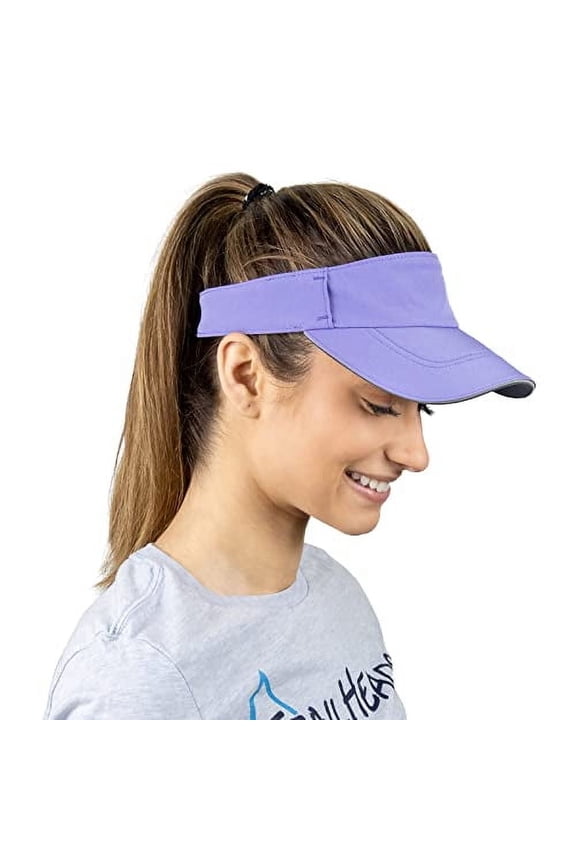 Womens Sun Visor Hat for Running, Golf and Tennis - Recycled - lavender