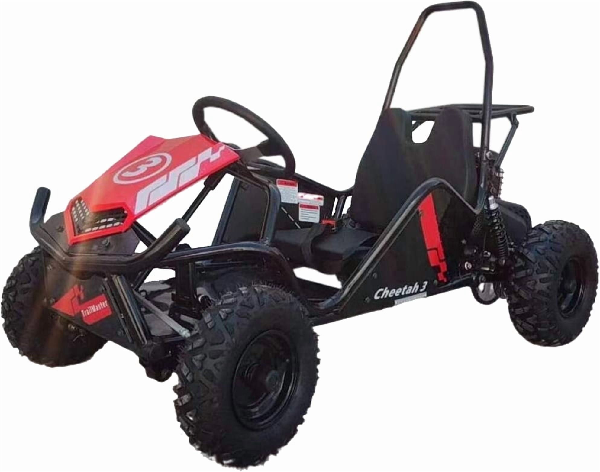 TrailMaster Cheetah 3 Youth Go Kart, 80cc Engine, Max Speed 21 MPH