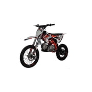 TrailMaster LK125 123cc Dirt Bike, Max Speed 45 mph, Ages 16+, 32.9" Seat Height, 17"/14" Tires, Electric & Kick Start, Inverted Forks Red