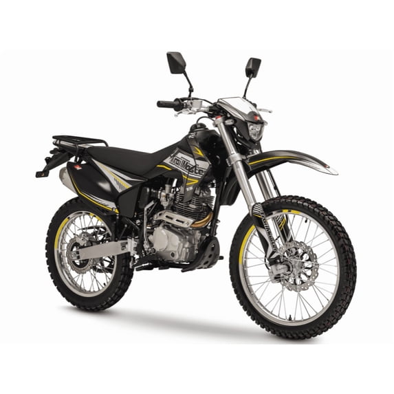TrailMaster T5 Dirt Bike, 223cc Engine, 5-Speed Manual Transmission, 57 MPH Max Speed, Electric/Kick Start, 35 Inch Seat Height, 21 Inch Front Tire, Disc Brakes (Yellow)