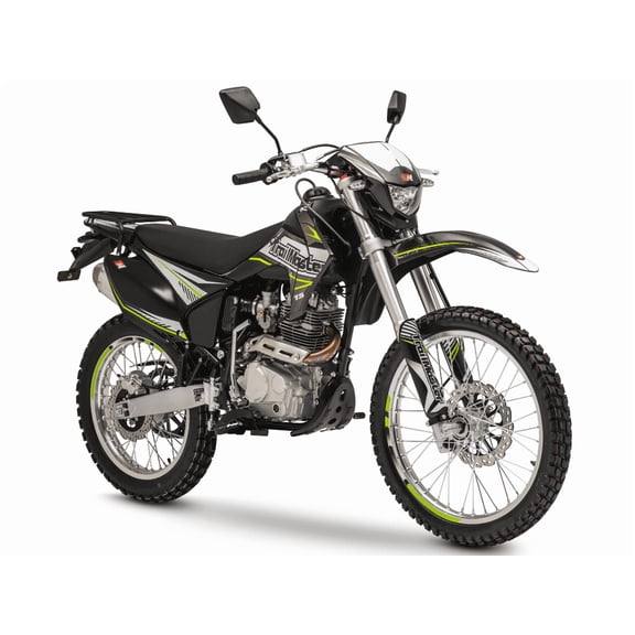 TrailMaster T5 Dirt Bike, 223cc Engine, 5-Speed Manual Transmission, 57 MPH Max Speed, Electric/Kick Start, 35 Inch Seat Height, 21 Inch Front Tire, Disc Brakes (Green)