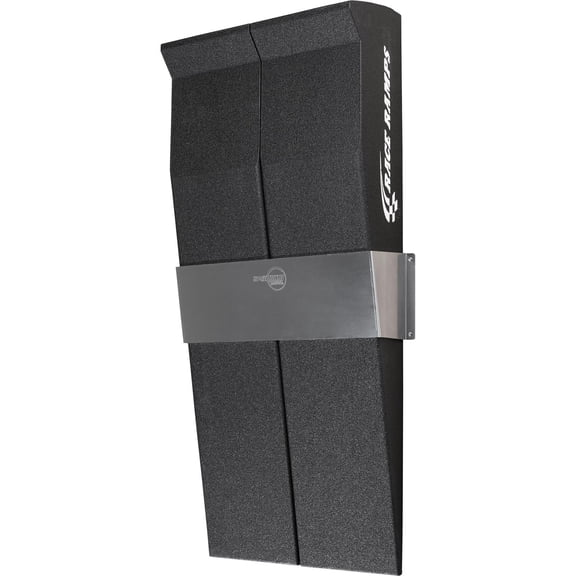 Speedway Motors Trailer Aid Ramp Organizer for Race Ramps RR-56 Aluminum Wall Mount Storage Rack for Pair of 56 Inch Drive On Car Ramps Natural Finish
