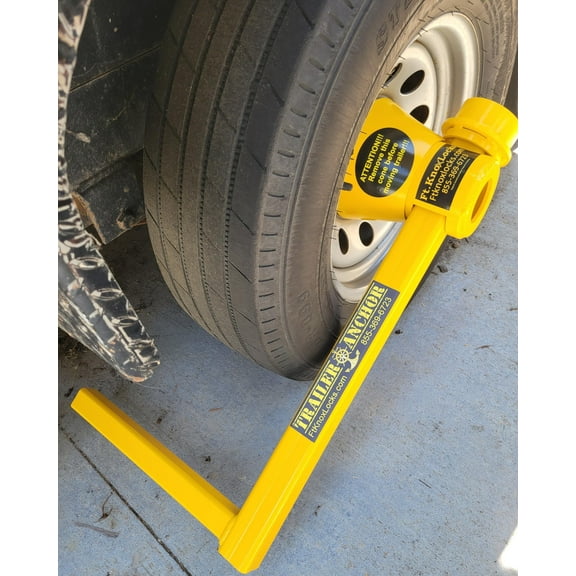 Trailer Anchor (Wheel Lock) (with Trimax Puck Lock)