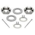 Trailer Axle Bearing Castle Spindle Shaft Nuts "1, Shaft Washers 1", Cotter Pin, Washer 2 Sets