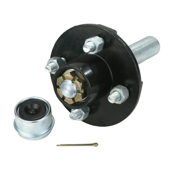 Trailer Axle Kit Assembly W/ 4 on 4" Bolt Idler Hub & 1" Round BT8 Spindle
