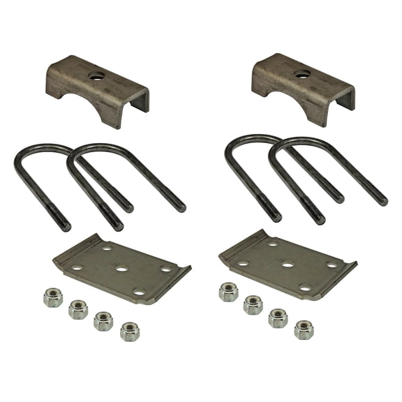 Trailer Axle U-Bolt Mounting Kit For 3,500 lb Axles with 2-3/8 Inch Round Tube Diameter