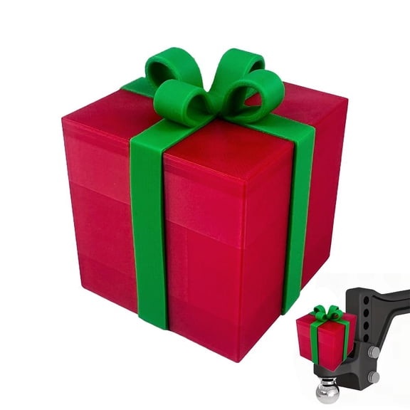 Trailer Ball Cover, Trailer Hitch Covers,Christmas Car Trailers Coupling CoverCap, Gift Box Shaped Trailers Hitch Ball C-Over for Towing, Truck, RV Accessories