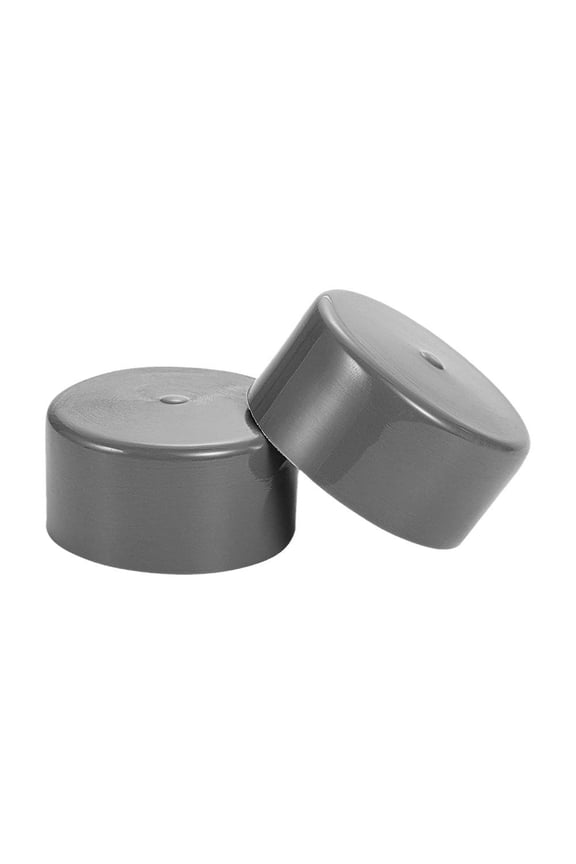 Trailer Bearing Protectors Hub Dust Caps, Grey Rubber for 1.98 Inch Bearings, Universal Fit for Small Trailers, 2 Pack