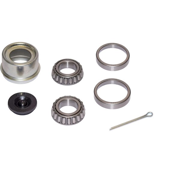 Trailer Bearing Repair Kit for 1-1/16 Inch Straight Spindle - Includes E-Z Lube Cap with Plug