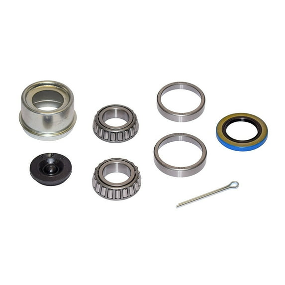 Trailer Bearing Repair Kit for 1 Inch Straight Spindle - Includes E-Z Lube Cap with Plug