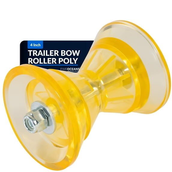 Trailer Bow Roller Poly, 4" Yellow - FO4788