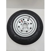 Trailer Camper 12 Silver 12x4JA / 5 Hole / Dexstar Wheel Rim / 480-12 Bias Ply Tire