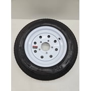 Trailer Camper 12 White 12x4JA / 5 Hole / Dexstar Wheel Rim / 480-12 Bias Ply Tire