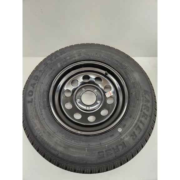Trailer Camper 14" Black 14x5.5 / 5 Lug Hole Wheel Rim / ST205/75R14 Radial Tire