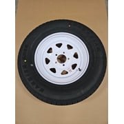 Trailer Camper 15" White 15x5x4.5 Dexstar Wheel Rim - ST205/75R15 Radial Load C Tire