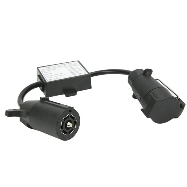 Trailer Connector American 7 Pin Blade to European 7 Way Round for