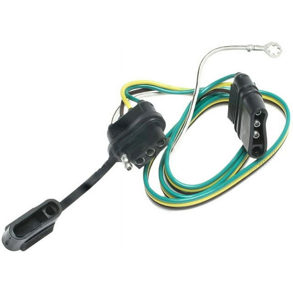 Trailer Connector Kit - Compatible with 1977 - 1994 Ford E-350 Econoline Club Wagon 1978 1979 1980 1981 1982 1983 1984 1985 1986 1987 1988 1989 1990 1991 1992 1993