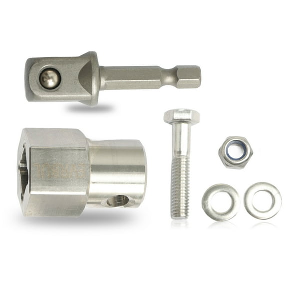 Trailer Cordless Drill Adapter With 1/2 Inch Socket Bit Jack Crank Handle US