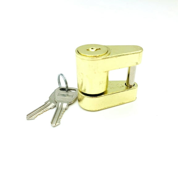 RENACLIPY Trailer Hitch Lock Renaclipy Solid Brass Flat Key Design Yellow