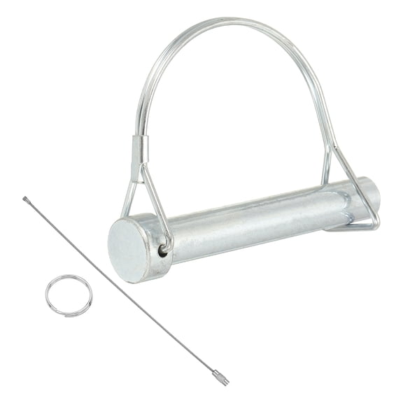 Trailer Coupler Pin, 1/2" x 3-7/16" Trailer Hitch Locking Pin with Steel Quick Release Ring, Wire Shaft Locking Accessories for Farm Lawn Garden Wagons Towing