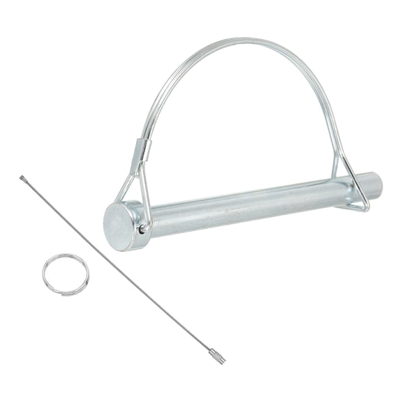Trailer Coupler Pin, 9/16" x 6-5/16" Trailer Hitch Locking Pin with Steel Quick Release Ring, Wire Shaft Locking Accessories for Farm Lawn Garden Wagons Towing